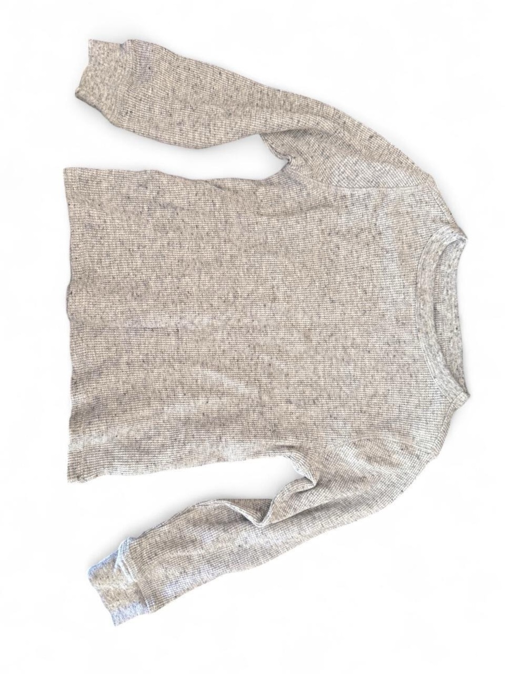 Cat & Jack Long Sleeve Knit Tee in Light Gray